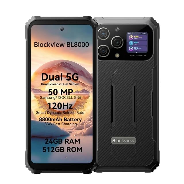 Amazon | BL8000 5G頑丈スマートフォン、6.78インチ2.4K FHD+