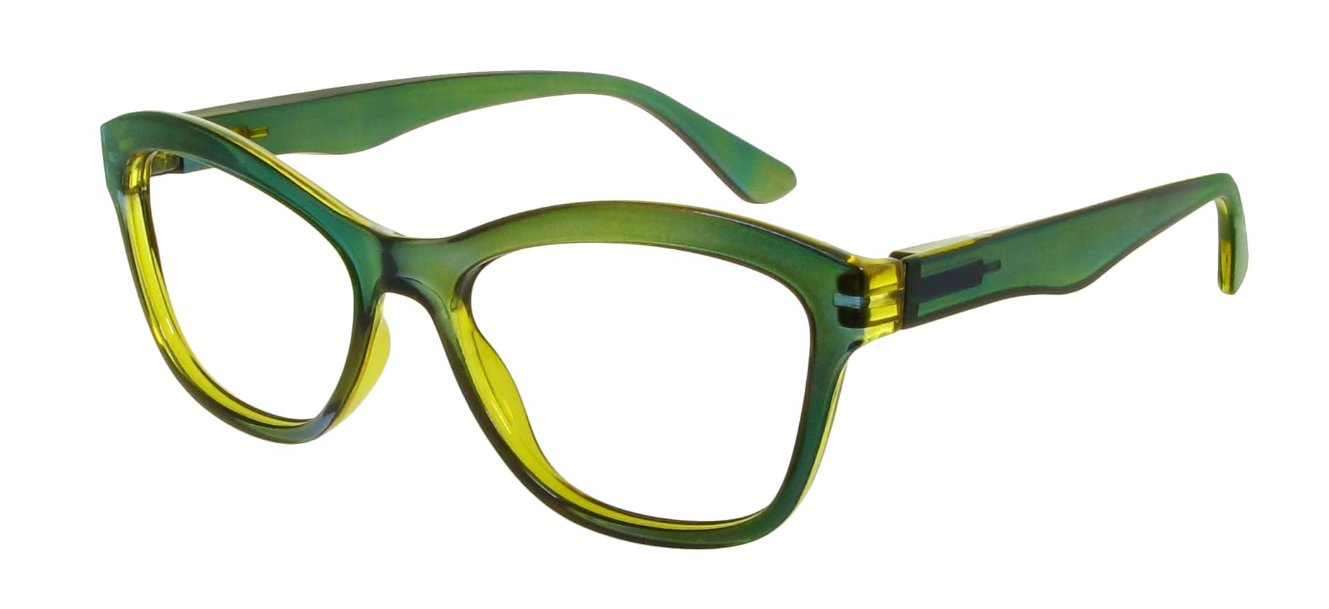 Goodlookers Reading Glasses 'Margot' Green/Yellow +1.50