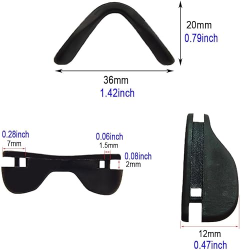 Miniatura 3 de Almohadillas para la nariz de puente de silla de montar para lentes de sol, almohadillas de nariz en forma de U para gafas de lectura de vidrio