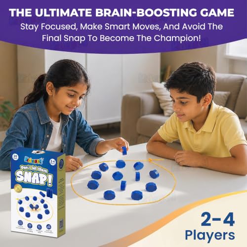 Image of Kidology Magnetic Strategy Game for Kids & Adults | Magnetic Chess Board Game with 20 Pieces & Rope Boundary | Brain Teaser Logic Puzzle | Family Tabletop Game for Focus & Critical Thinking | Gifts