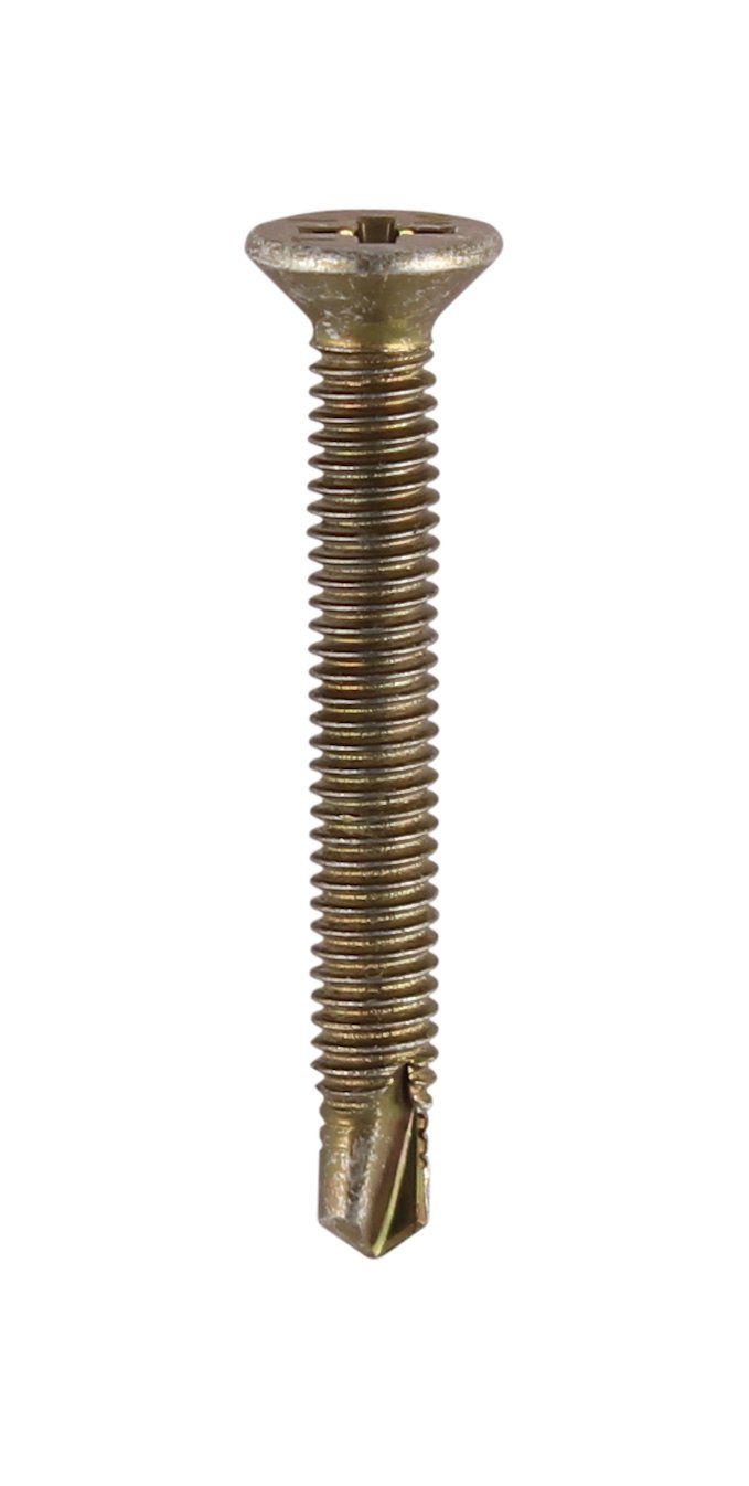 Timco Yellow 151Y Zyp Pvc Countersunk Self-Drilling Screw 4 X 19 - (Box Of 1000)