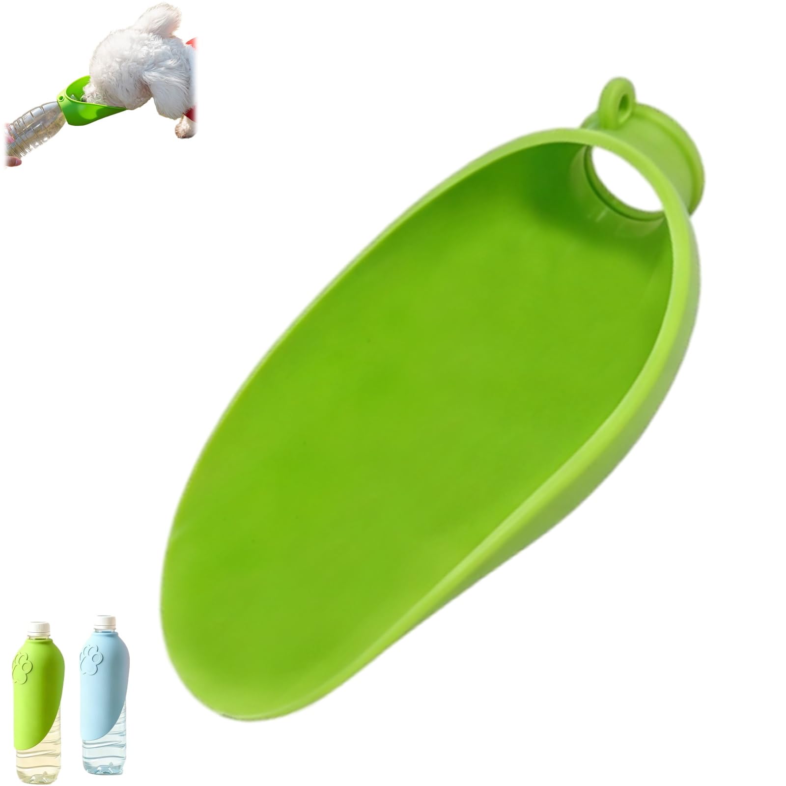 Silicone Portable Dog Water Dispenser, Dog Drinking Bottle Portable for Walks, Water Bottle with Foldable Bowl, Travel Hydration for Pets on Family Road Trips and Hiking (C)