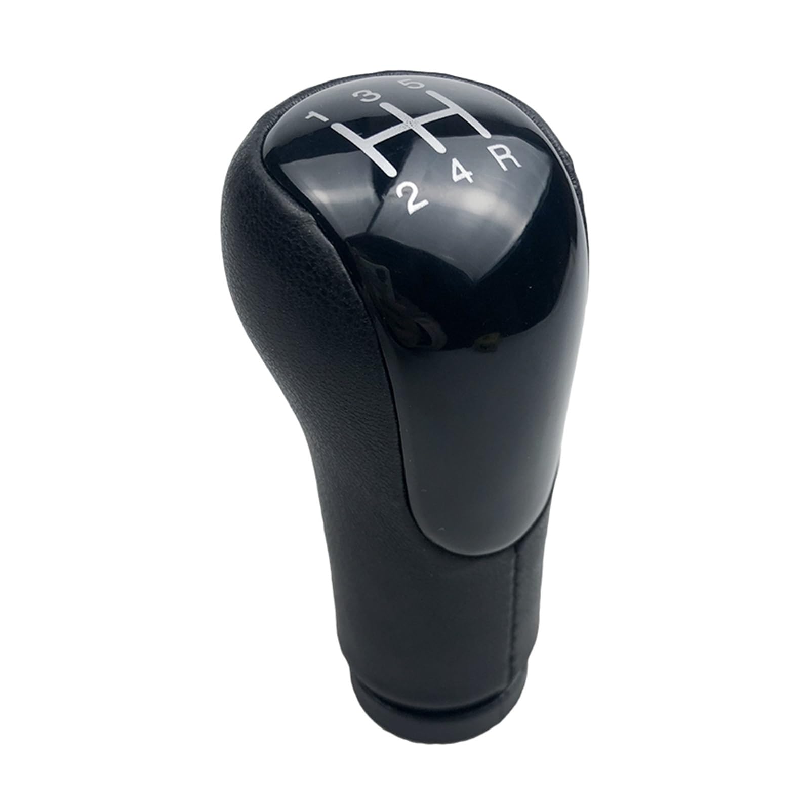 Rbevcrr Car Shift Lever Knob for Fiesta for Fusion for Transit for Connect 2002-2008 Leather Gear Shift Knob Shifter Gaiter Boot Cover Case Stick Shifter Pen(5 Speed Black)