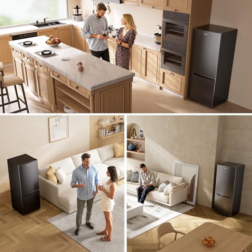 Upstreman 7.1 Cu.Ft Refrigerator with Bottom Freezer, Apartment Fridge with Freezer, Energy-efficient, Large Capacity, Adjustable Thermostat, Refrigerator for Apartment, Kitchen, Dorm(BM71) on Fridge.com