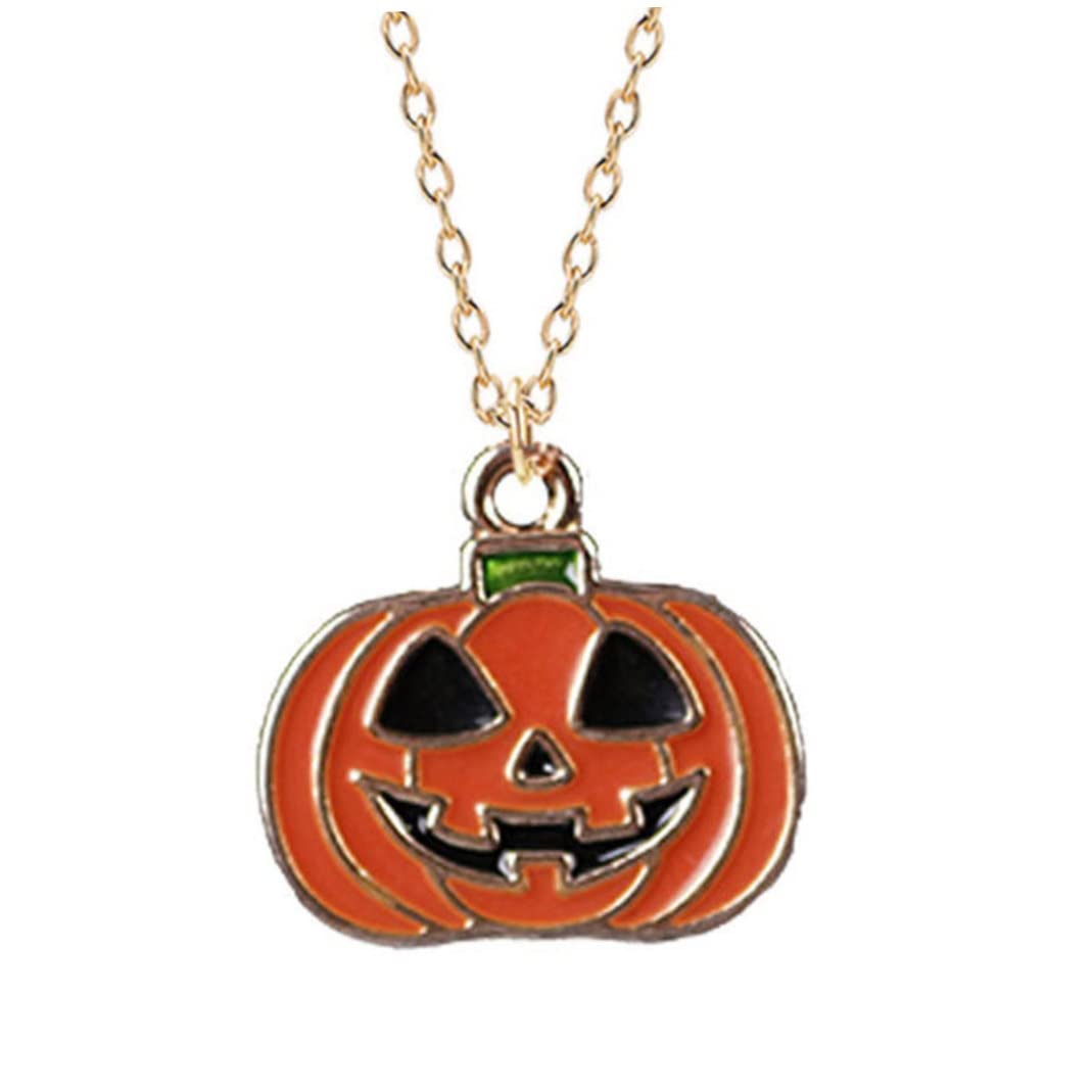 JorzerHalloween Pumpkin Necklace Long Chain Necklace Jewelry Gifts for Women Girls pumpkin necklace