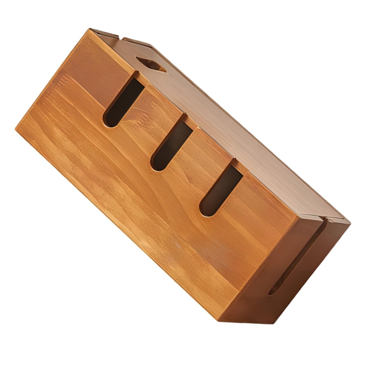 Caja Organizadora de Cables de Madera Maciza Organizador Multifuncional para Regletas y Cargadores Tamaño Grande Diseño Vintage para Escritorio y Almacenamiento de Router