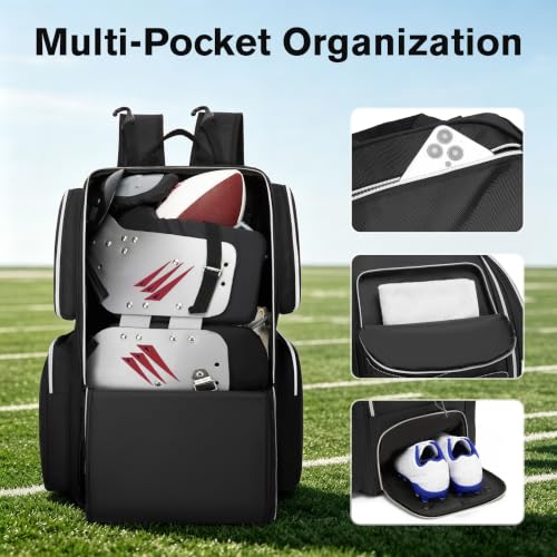 Football Backpack with Shoe Compartment