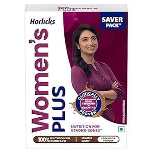 Women’s Horlicks Health and Nutrition Drink, 400 gm, Chocolate Flavor Refill Pack (No Added Sugar)