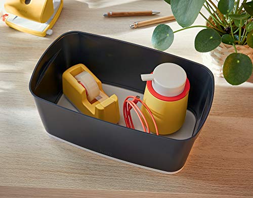 Leitz L:MyBox Small with Lid + Organise w. handle Cosy velvet grey Mailorder, Darkgray - Image 4