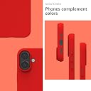 YATWIN Silicone Back Case for iPhone 16 Plus, Soft-Touch Phone Back Cover for Apple iPhone 16 Plus - Red gallery image