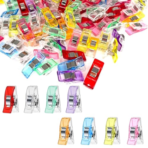 130-Piece Multicolor Sewing Clips Set Strong Grip Fabric Clamps for Quilting Crafting Knitting & DIY Projects Durable & Safe Alternative to Pins