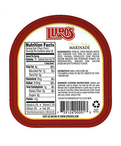 Lupo's Original Endicott Style Italian Spiedie Marinade Sauce 16oz and Lemon Garlic Marinade 16oz Bundle