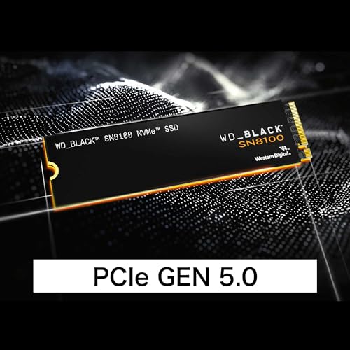 Image of Western Digital WD Black Internal SSD 2TB NVMe PCIe Gen5 x4 (Read Up to 14,900MB /s Writing, Up to 14,000MB /s) M.2 2280 SN8100 Gaming PC 5 Years Warranty