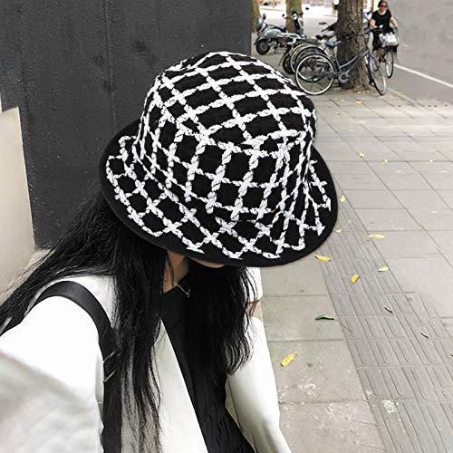 ABOOFAN 1Pc elegante peludo chapéu balde da moda inverno aquecedor boné pescador adorável chapéu que