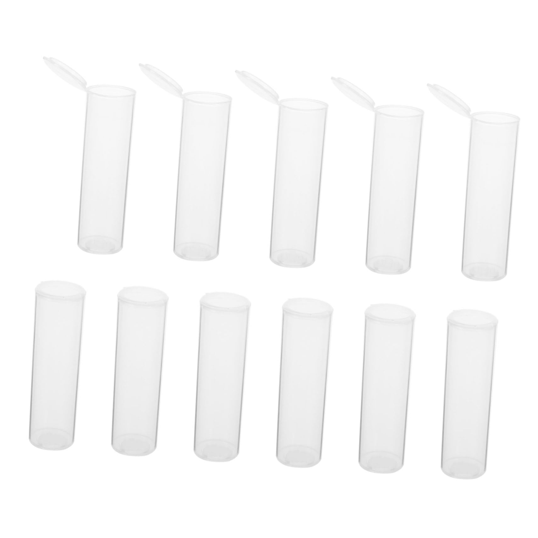 minkissy Sealable Flip Lid Plastic Storage Vials 30pcs Test Product Containers for Home Travel