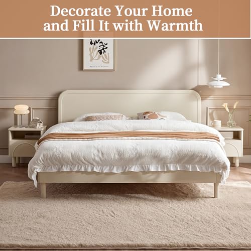 Tapete Premium Shag 5 x 8 Pies Beige Ultra Plush miniatura 7