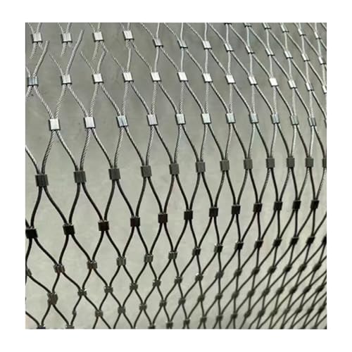 Filet de securite 12x2,5m en acier inoxydable et corde jute Sys