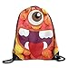 Lsjuee Candy with Eyes Cartoon Print Drawstring Backpack Rucksack Shoulder Bags Gym Bag Sport Bag