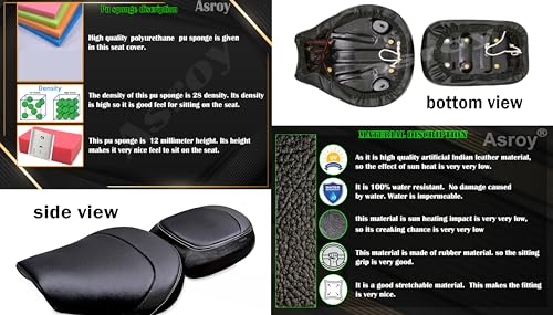 Image of asroy Bike Seat Cover Compatible with Reborn Classic Models | Artificial Leather with High 28-Density Sponge | (Fits Reborn Classic Models After 2021)