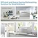 Midea MDC22P2ASS Countertop Dishwasher, 6 Place Settings & 6+2 Washing Cycles Portable Dishwashers, Energy Star Dish Washer for Dorm, RV & Apartment, Silver