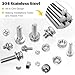 Fgruh 640PCS Machine Screws Assortment Kit, M2 M2.5 M3 M4 M5 Nuts and Bolts Assorted Set, 304 Stainless Steel Metric Combination Screw with Fixed Washers (All-in-One Design)