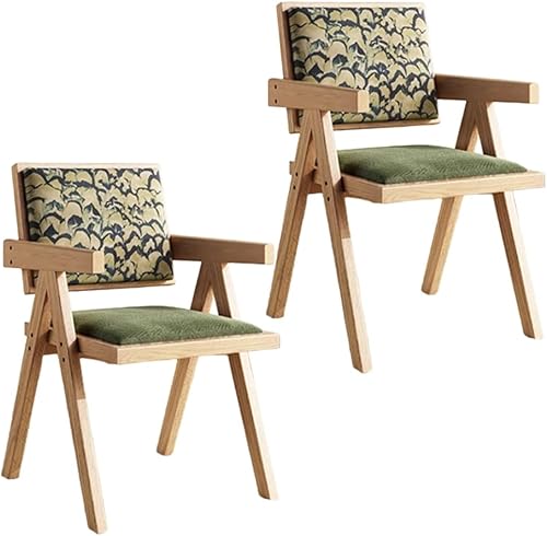 Miniatura 23 de YVYKFZD Juego de sillas de comedor de madera maciza, sillas de cocina sin brazos, silla de comedor tapizada con respaldo, sillón de terciopelo,