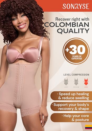 Image of Sonryse Fajas Colombianas Postparto Cesarea Postpartum Girdle Underwear for Women High Compression Stage 2 Faja