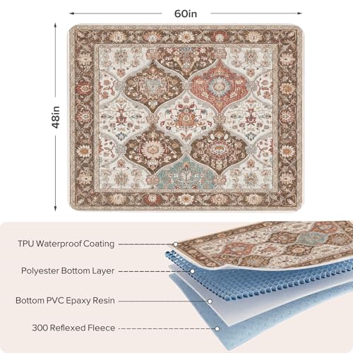 Image of INVENHO 2PACK Washable Pee Pads for Dogs 60 inchx48 inch Reusable Dog Pads Extra Large Upgrade Non-Slip Dog Pee Pads Heavy Absorbency Puppy Pee Pads Quick Dry Whelping Pads /Waterproof Puppy Training Pad