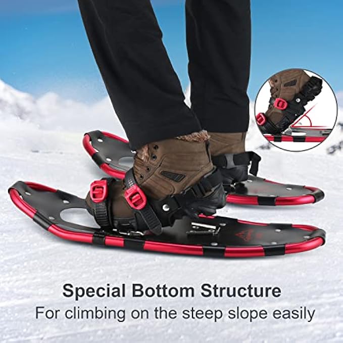 Gpeng Snowshoes for Men Women Youth Kids, Lightweight Aluminum Alloy