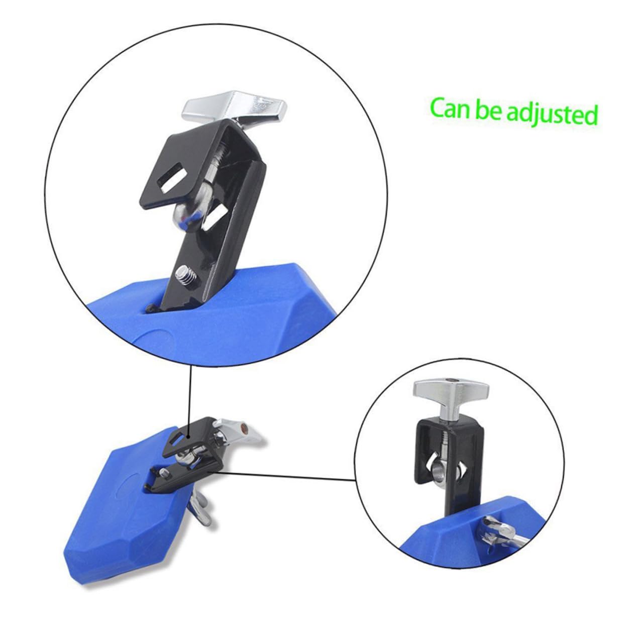 BESTonZON Blue Plastic Cow Bell High Pitch Sound Musical Percussion Instrument Clamp and Mallet
