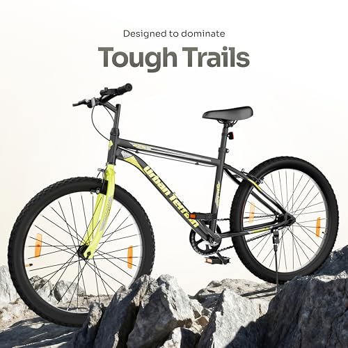 Image of Urban Terrain GALAXY27.5TGREEN Cycle /Bicycle MTB 27.5T Single Speed Bike with Rigid Fork & Caliper Brake Cycle for Men /Boys Mountain Bike, Green