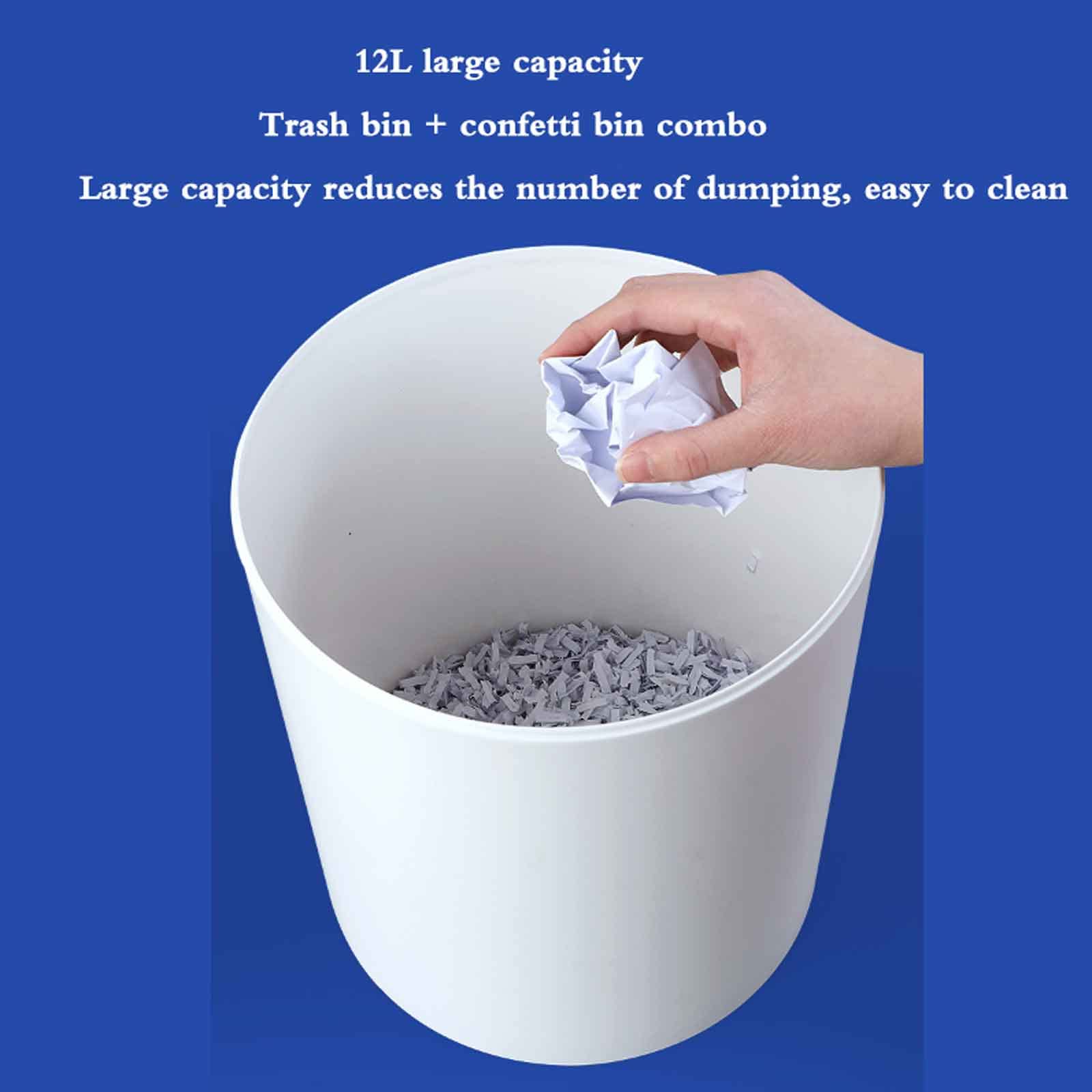 Distruggidocumenti a 5 Fogli Piccolo distruggidocumenti per Uso Domestico, distruggidocumenti Portatile, riservatezza a 5 Livelli, Grande capacità di 12 Litri, Carta triturata 4x20MM, 25X25X35,8 cm