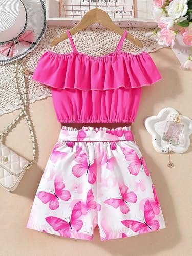 Image of Girls Cute Summer Outfits Set Clothes Size 5-14t Outfit 2 Piece Are Materials That Are Soft And Durable
