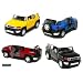 Set of 4: 5" Toyota FJ Cruiser 1:36 Scale (Black/Blue/Red/Yellow)