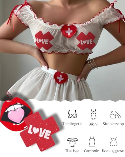 Image of CICKEE Nipple Pasties Black 9 Pairs Rave Pack Nipple Covers Stickers for Rave, Music Festivals, Beach or Daily Wear