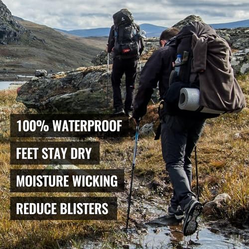 Image of RANDY SUN Waterproof Socks, Unisex Hiking Wading Trail Running Kayaking Crew Socks