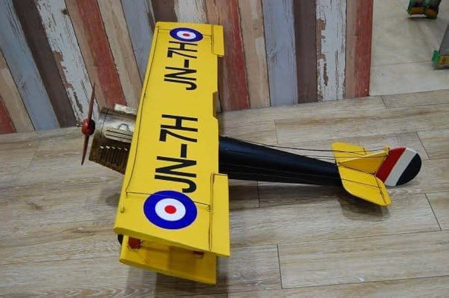 ブリキの飛行機　イギリス戦闘機JN-7H　複葉　Lサイズ　ビッグサイズ 店内装飾 Amazon.co.jp: 限定 ブリキの飛行機 イギリス戦闘機 JN-7H 複葉