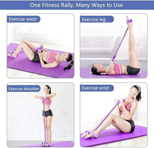 Image of Pull Reducer Training Bands Natural Rubber 4 Tubes Body Trimmer Pedal Exerciser Yoga Crossfit Exercise, Arm Exercise, Tummy Body Building Training Men and Women
