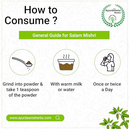 Image of Ayurdaanta Herbs - Salam Mishri /सालब मिश्री | Salab Mishri /सालब मिश्री | Polygonatum Verticillatum - 100% Pure & Original (10 Gram)