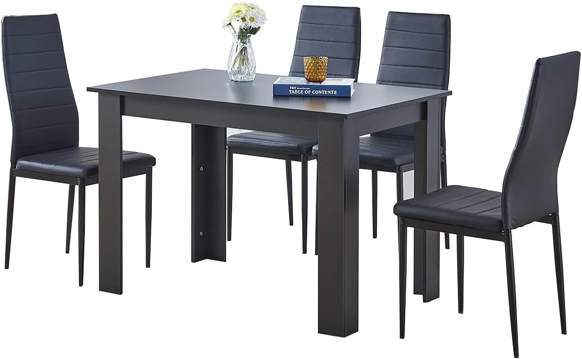 Homullel 5 Piece Dining Room Table and Chairs Set for Dining Room ...