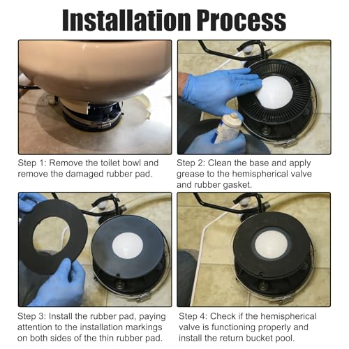 Image of ACA 385311462 RV Toilet Seal Kit Compatible with Dometic Sealand VacuFlush | Replaces 385316140, Fits Dometic Sealand Manfield VacuFlush RV, Toilet Seat Sealing Gasket