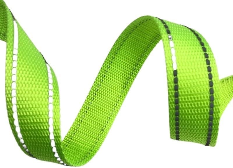 Nylon Webbing Belt，Heavy Cotton Webbing， 5 Meters 15mm 5/8" Polyester Webbing Ribbon with Reflective Strip Backpack Strap DIY Craft Pet Collar Leash Accessories Webbing Strap
