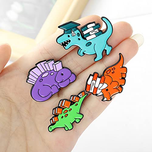 Happyyami 5pcs Cartoon Spilla Pin Dinosauro Dino