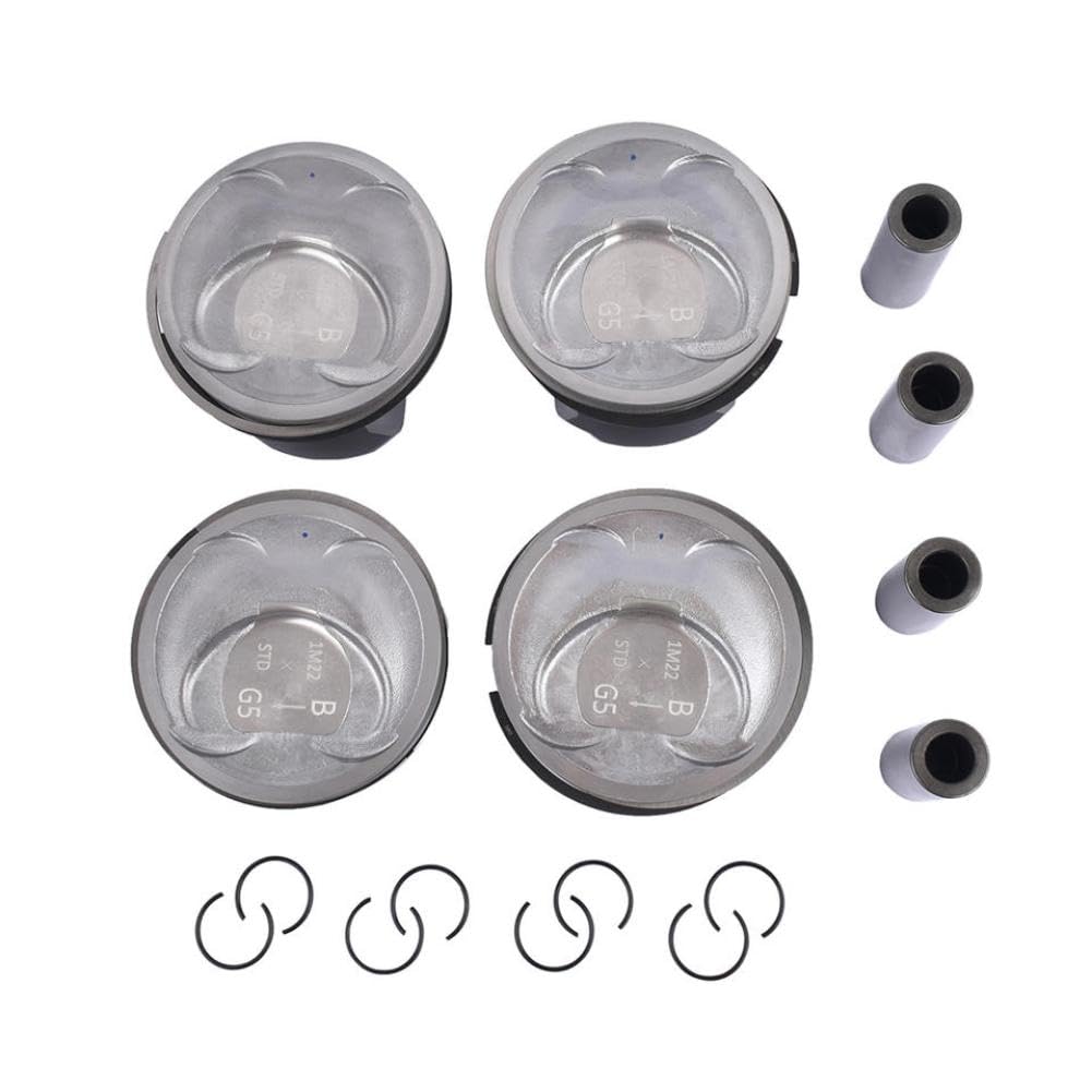 Set pistone e fasce elastiche motore 2.4L confezione da 4 compatibile con parti di motociclette automobilistiche Optima Sonata 2011 2012 2013 per codice articolo 234102G500