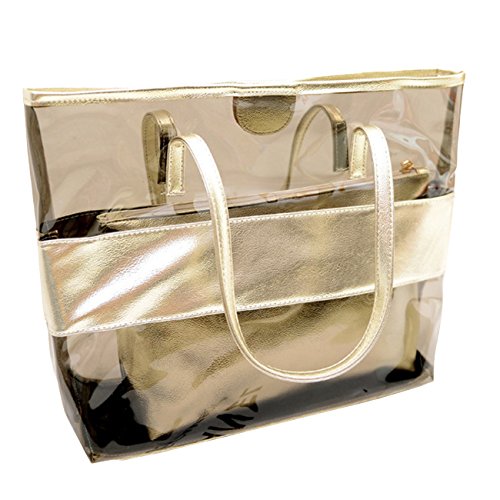 THEE Bolso Bandolera de Playa Transparente para Mujer