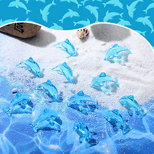 125 Pieces Acrylic Dolphins Cupcake Toppers Blue Dolphin Figurines Dolphin Birthday Party Decorations Dolphin Cake Topper For Sea Nautical Mermaid Themed Birthday Party Favors Baby Shower Decorations #TOP3