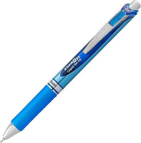 Miniatura 3 de Pentel Energel Rtx Retráctil, 12 paquetes de 6 bolígrafos de tinta negra y 6 azules, punta de aguja, punta fina de 0.020 in