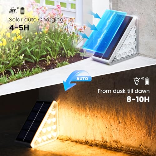 Jofios 61204 Solar Step Lights For Outside,16Pack Solar Step Lights Outdoor Waterproof Ip67,Stair Lights Outdoor,Stair Lights Outdoor Solar Power,Patio,Front Step,Deck(Warm Lights)… thumb #1