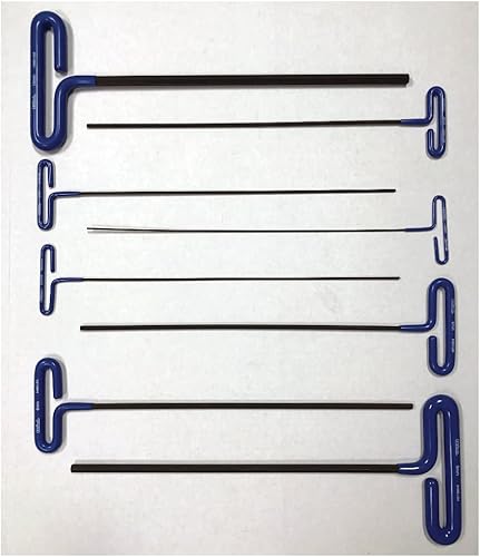 EKLIND 55208 Llave Allen hexagonal con agarre de cojín - Juego de 8 piezas Métricas MM tamaños 2-10 (eje de 12 pulgadas)