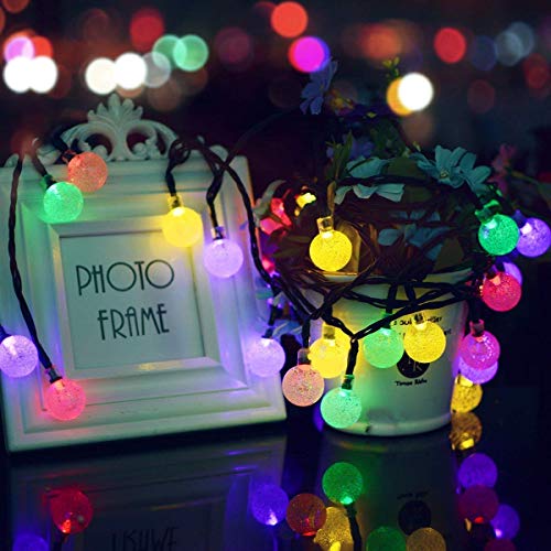 Solar Fairy Lights Outdoor Waterproof, 50LED Solar Garden Lights, 8 Mode 7M/24Ft Indoor/Outdoor Solar String Lights for Garden Patio Yard Home Christmas Parties Wedding(Multi-Coloured)